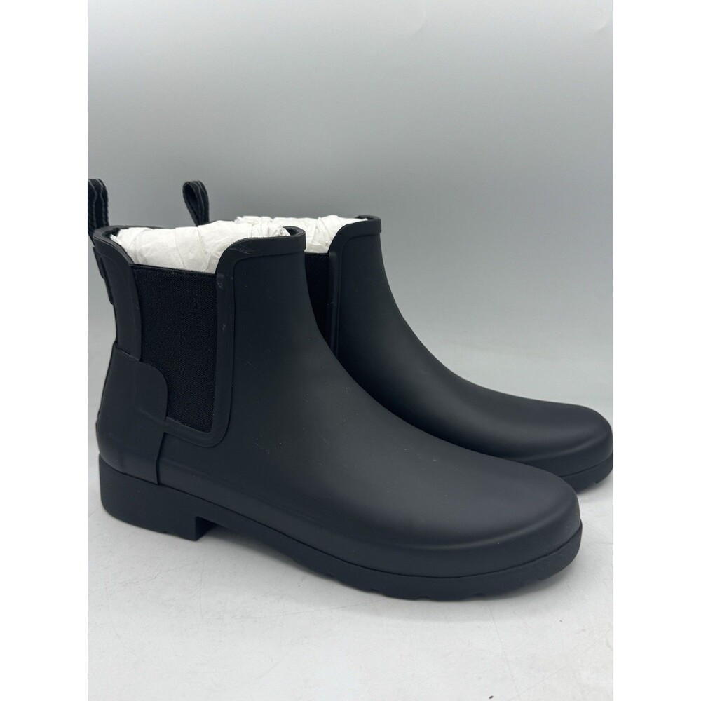 Hunter Refined Chelsea Boot Black WFS2201RMA Woman's Size 7